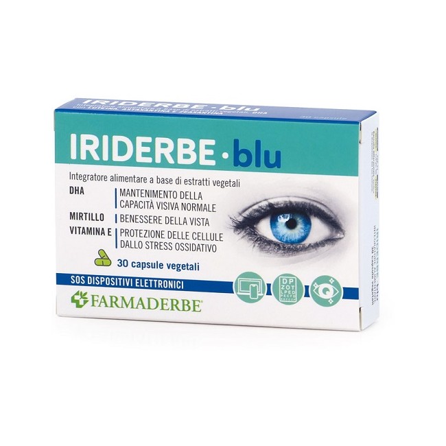 Astuccio da 30 capsule di Iriderbe Blu Dha della Farmaderbe