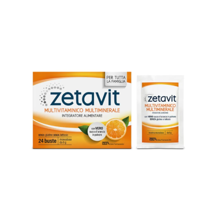 Astuccio da 24 bustine di Zetavit Multivitaminico della Zeta Farmaceutici Astuccio da 24 bustine di Zetavit Multivitaminico della Zeta Farmaceutici