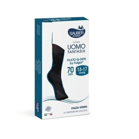 Desa Pharma Calza Sauber Uomo Qskin 70 Righe Multicolor Blu S/m