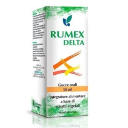 Flacone da 50 Ml di Rumex Delta soluzione idroalcolica della Pharmextracta