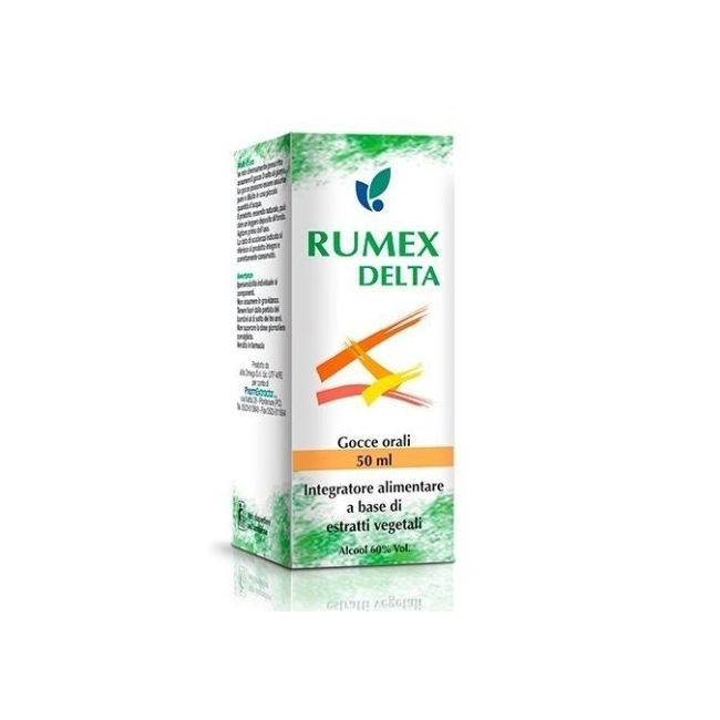 Flacone da 50 Ml di Rumex Delta soluzione idroalcolica della Pharmextracta