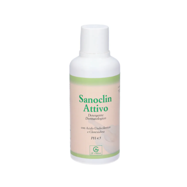 Flacone da 500 ml di Sanoclin attivo Detergente di Abbate Gualtiero