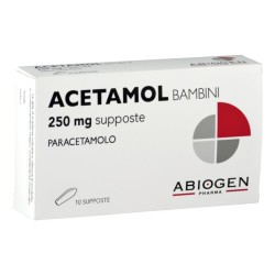 10 Supposte analgesiche Acetamol Bambini 250 Mg