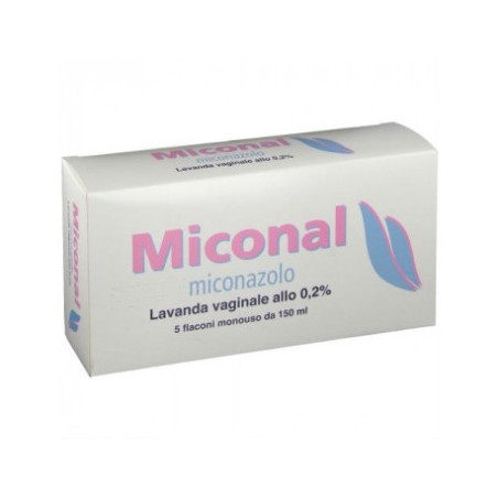 5 flaconi 150 ml Miconal 0,2% lavande vaginali 5 flaconi 150 ml Miconal 0,2% lavande vaginali