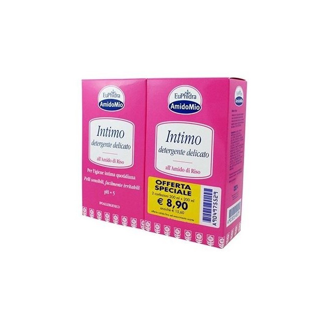 Zeta Farmaceutici Euphidra Abbinata Intimo Detergente Delicato 200 Ml + 200 Ml