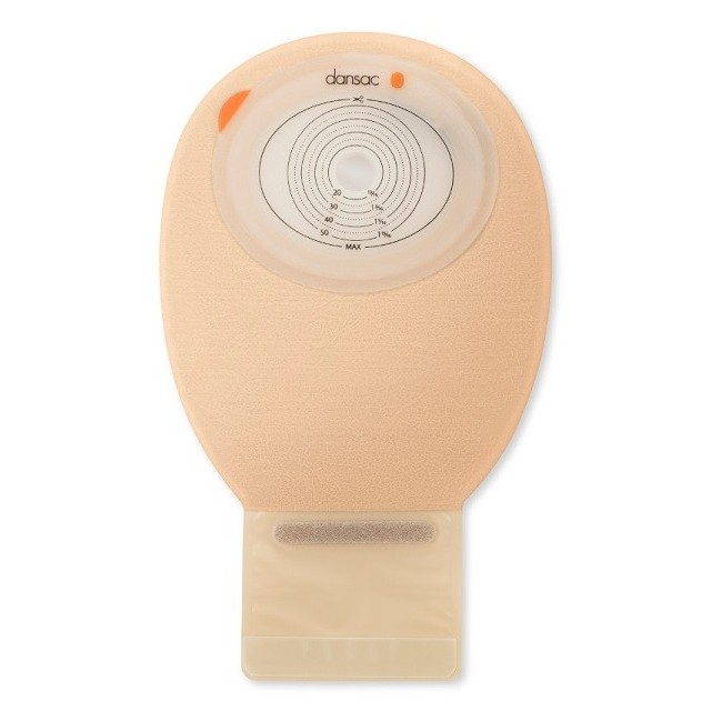 Hobama Dansac Novalife Tre 1 Sacca Aperta Opaca Piana Midi Per Ileostomia Con Finestra Ritagliabile 15-55x70 Mm 420 Ml 30 Pezzi