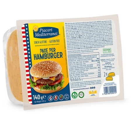 Confezione da 140 g di Pane Hamburger di Eurospital piaceri Mediterranei Confezione da 140 g di Pane Hamburger di Eurospital piaceri Mediterranei