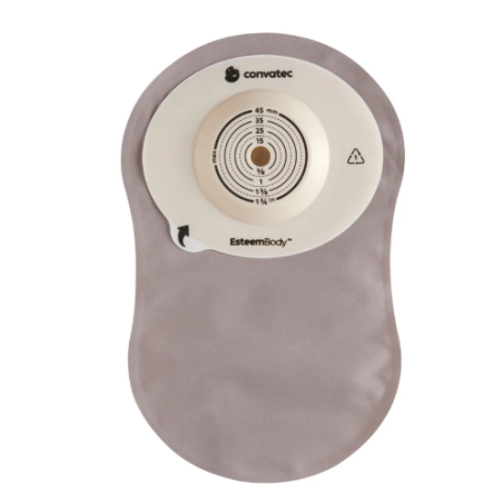 Convatec Sacca Colostomia Esteem Body Fondo Chiuso 7 Mm Opaco Ritagliabile 10-45 Mm 30 Pezzi