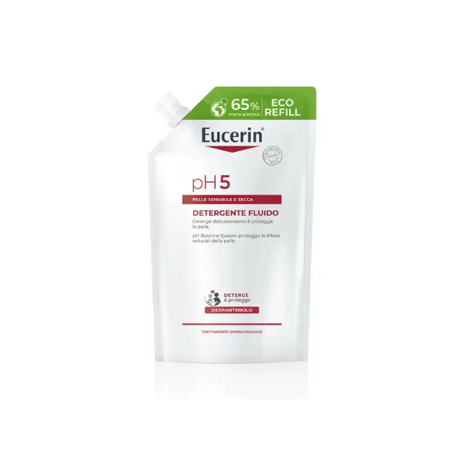 400ml di Eucerin pH5 Detergente Viso e Corpo Refill