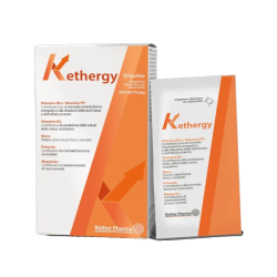 Astuccio da 12 bustine di Kethergy della kether Pharma