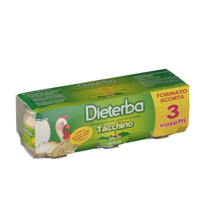 Dieterba Omogeneizzato Tacchino 3 Pezzi 80 G