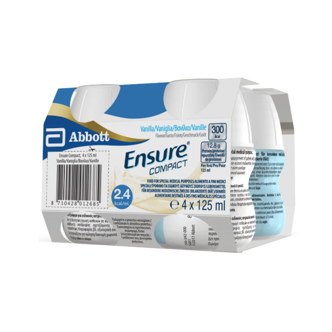 Abbott Ensure Compact Vaniglia 4 Bottiglie Da 125 Ml