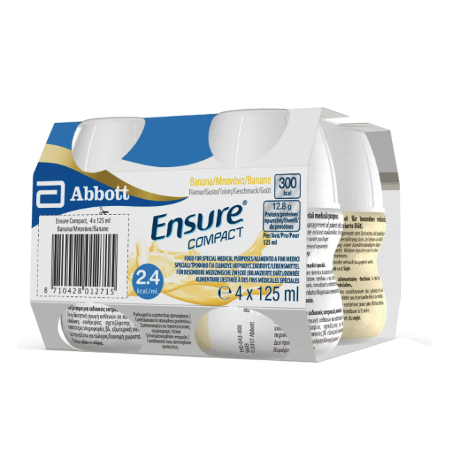 Abbott Ensure Compact Banana 4 Bottiglie Da 125 Ml
