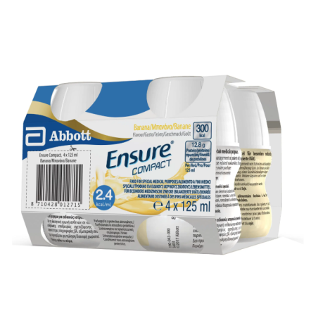 Abbott Ensure Compact Banana 4 Bottiglie Da 125 Ml