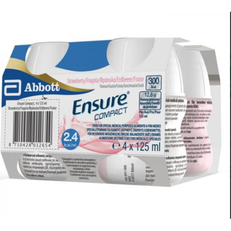 Abbott Ensure Compact Fragola 4 Bottiglie Da 125 Ml