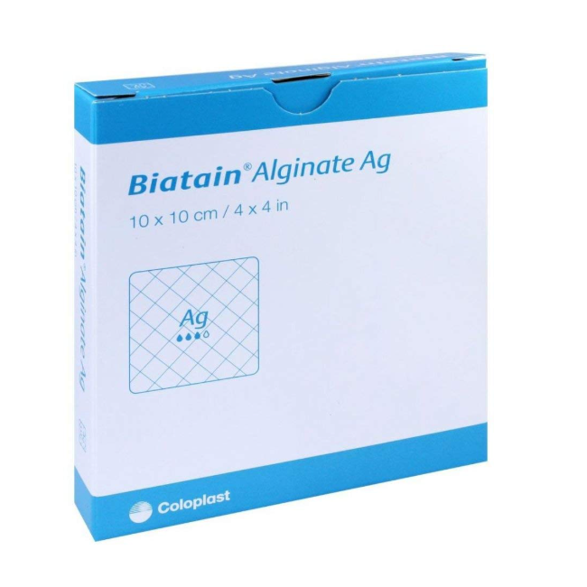 Coloplast Medicazione Biatain In Schiuma Di Poliuretano A Rilascio Di Argento 10x10 Cm 5 Pezzi
