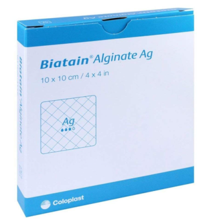 Coloplast Medicazione Biatain In Schiuma Di Poliuretano A Rilascio Di Argento 10x10 Cm 5 Pezzi
