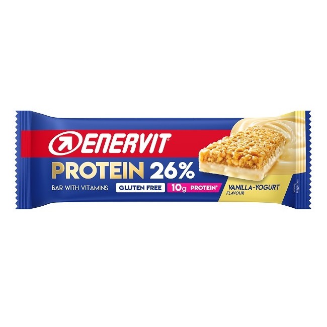 Barretta proteica Protein Bar 26% proteine ,gusto vaniglia di enervit Sport