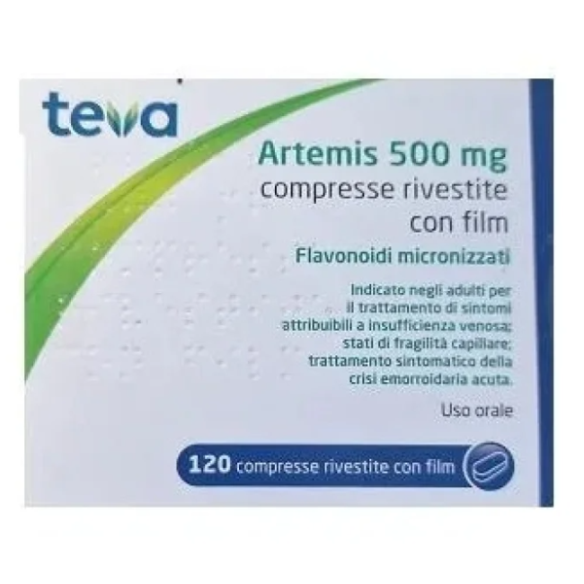 Astuccio da 120 cpr di Artemis 500 Mg della Teva