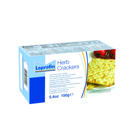 Confezione da 150 g di Loprofin Cracker Erbe aromatiche di danone Nutricia Confezione da 150 g di Loprofin Cracker Erbe aromatiche di danone Nutricia