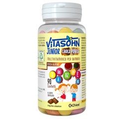 Flacone da 90 confetti di Vitasohn Junior Choco Power di Chiesi farmaceutici