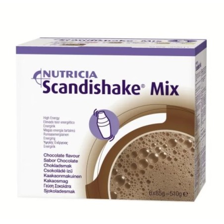 Confezione da 6 bustine di Scandishake Cioccolato della Danone Confezione da 6 bustine di Scandishake Cioccolato della Danone
