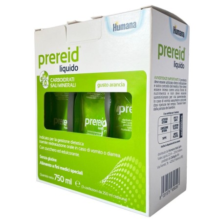 confezione da 3x250 ml di Prereid dell'Humana confezione da 3x250 ml di Prereid dell'Humana