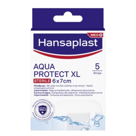 Confezione da 5 cerotti Hansaplast Aqua Protect xl 6x7 di Beiersdorf Confezione da 5 cerotti Hansaplast Aqua Protect xl 6x7 di Beiersdorf