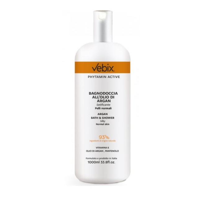 Flacone da 1 litro di Phytamin Natural bagnodoccia Olio di Argan di Vebi