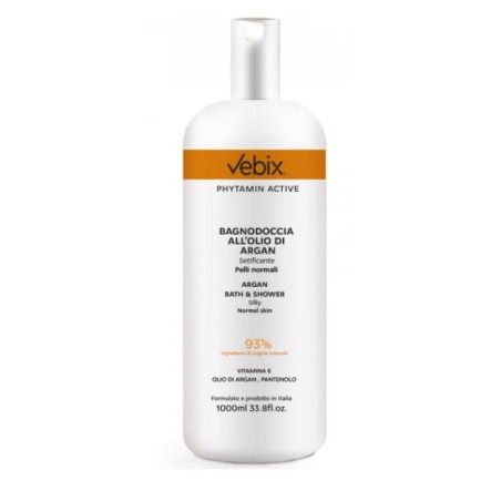 Flacone da 1 litro di Phytamin Natural bagnodoccia Olio di Argan di Vebi Flacone da 1 litro di Phytamin Natural bagnodoccia Olio di Argan di Vebi