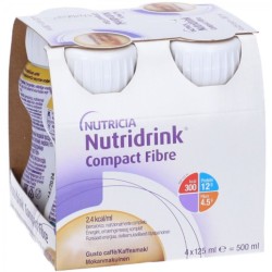 Confezione da 4 Flaconi di Nutridrink Compact fibre Caffè di danone Nutricia