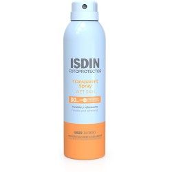 Flacone Spray da 250 Ml di Isdin Traparent Wet skin spf 30