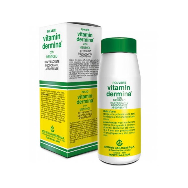 flacone da 100 gr di Vitamindermina polvere Mentolo di Istituto ganassini