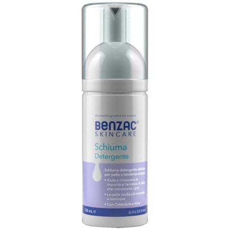 Flacone da 130 Ml di Benzac Skincare Schiuma Detergente di Galderma Flacone da 130 Ml di Benzac Skincare Schiuma Detergente di Galderma