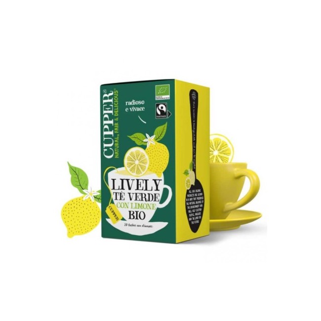 Astuccio da 35g di Te' Verde al Limone di Abafoods