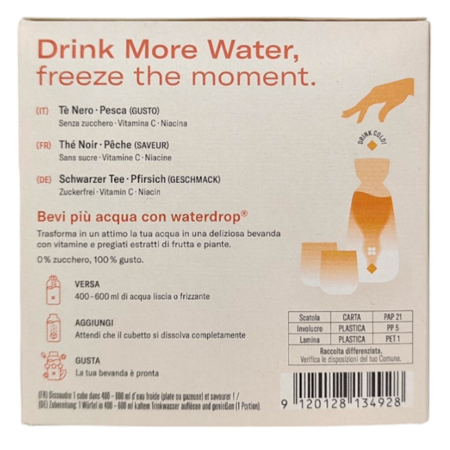 Waterdrop Microdrink Gmbh Waterdrop Ice Tea Pesca 12 Cubetti