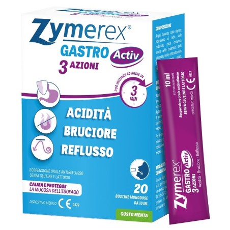 Zymerex gasto activ 3 AZIONI reflusso 20 bustine Zymerex gasto activ 3 AZIONI reflusso 20 bustine