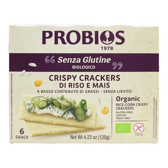 Probios Crispy Crackers Riso E Mais 6 Pezzi Da 20 G