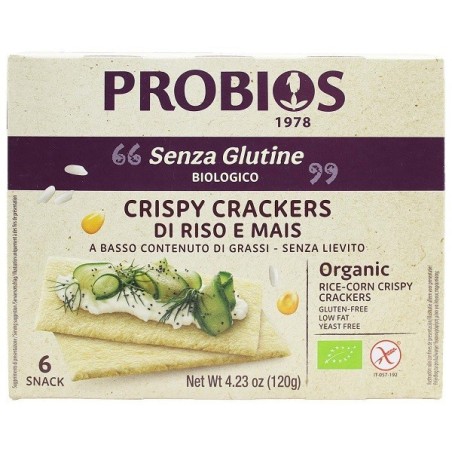 Probios Crispy Crackers Riso E Mais 6 Pezzi Da 20 G