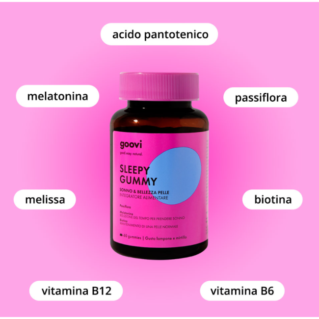 The Good Vibes Company Goovi Sonno&bellezza Pelle Sleepy 60 Gummies