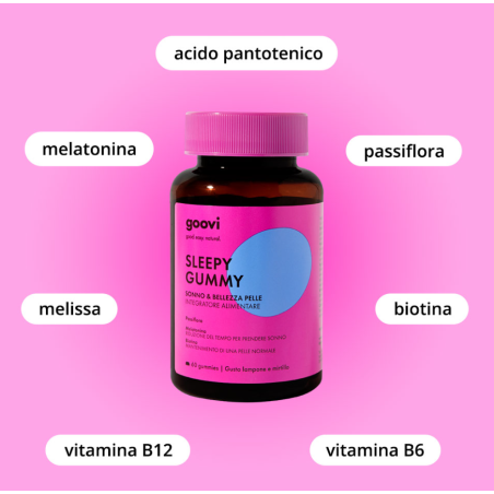 The Good Vibes Company Goovi Sonno&bellezza Pelle Sleepy 60 Gummies