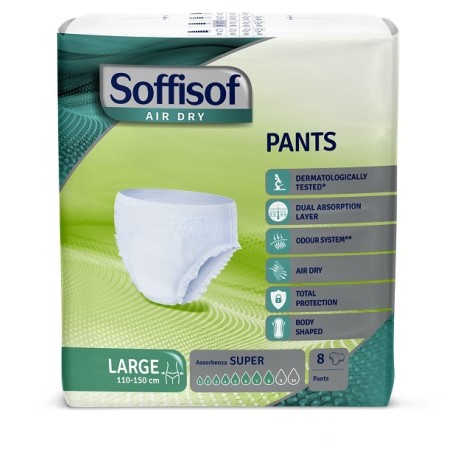 Silc Pannolone Soffisof Air Dry Pants Large 110-150cm Assorbenza Super 8 Pezzi