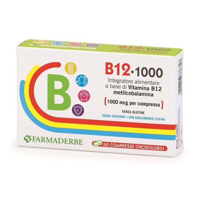 Farmaderbe B12 1000 60 Compresse Orosolubili Da 0,2 G