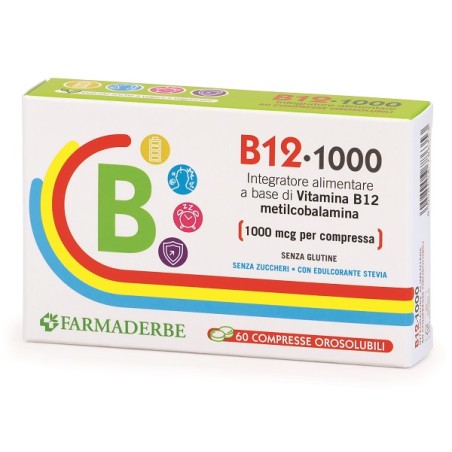 Farmaderbe B12 1000 60 Compresse Orosolubili Da 0,2 G