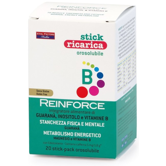 Vital Factors Reinforce Vitamine B Orosolubile Ricarica 20 Stick