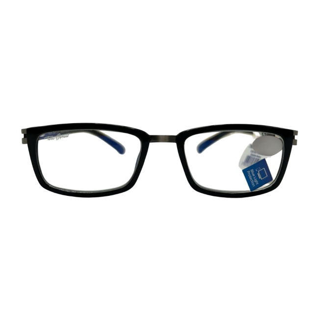 Mast Industria Italiana Occhiale Da Lettura Premontato Twins Platinum Blue Light Nero +2,00