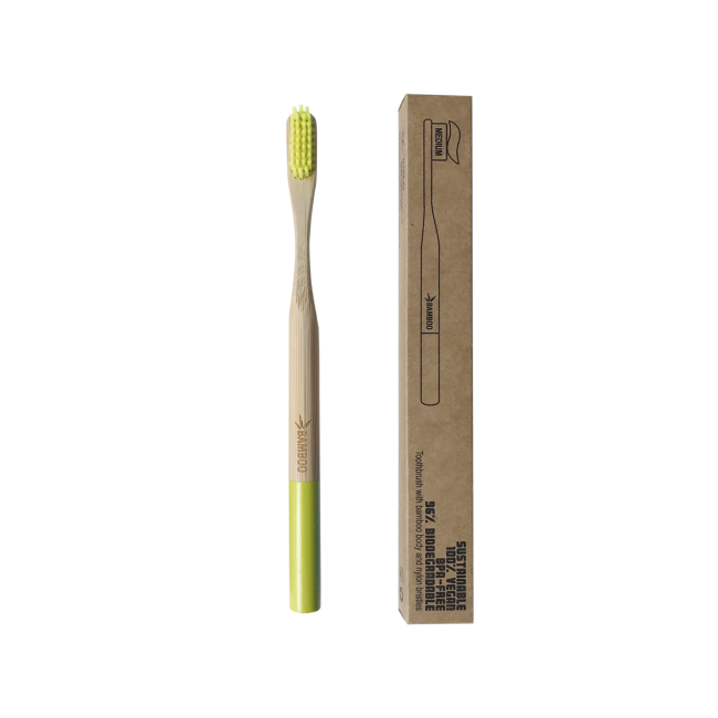 Spazzolino Bamboo Setole Medium color Lime Alcea