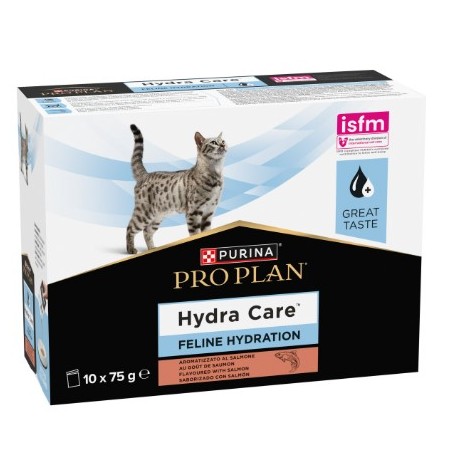 Confezione da 10 sacchetti da 75 g di Purina Proplan Feline Hydra Care salmone Confezione da 10 sacchetti da 75 g di Purina Proplan Feline Hydra Care salmone