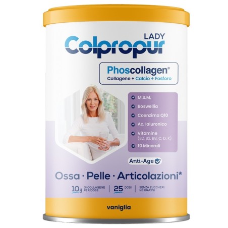 Barattolo da 332,5 g di Protein Sa Colpropur Lady Vaniglia