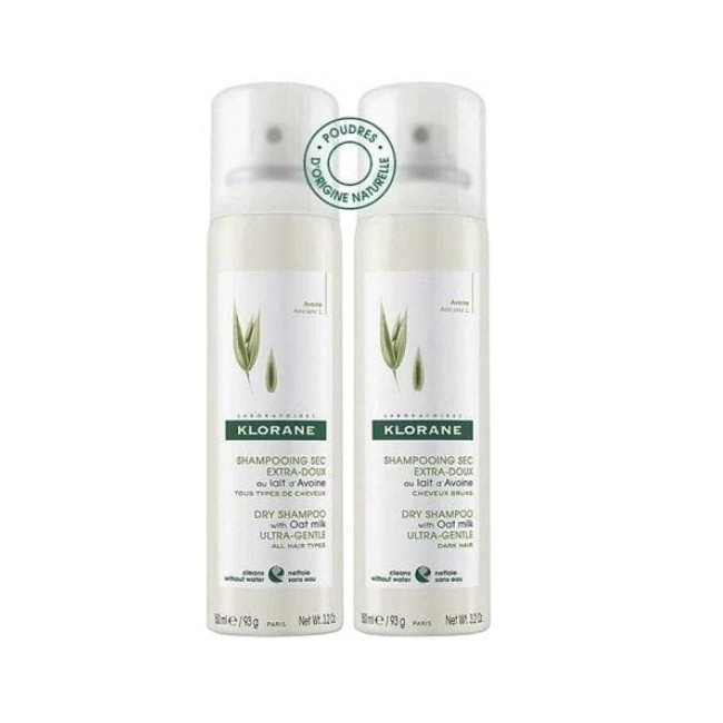 Due Flaconi di Shampoo Secco Avena & Ceramide di Klorane